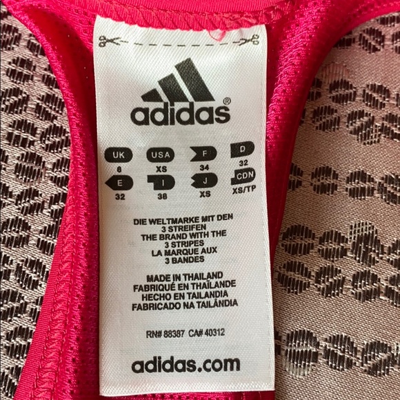 Adidas Techfit Deep Pink Racerback Sport Bra - Picture 3 of 9